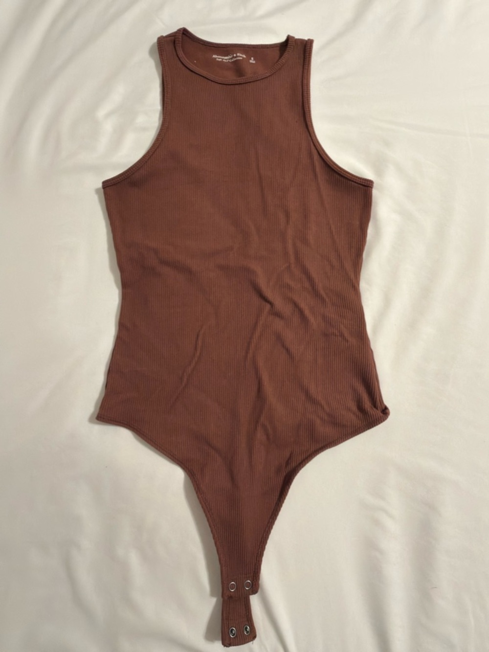 Abercrombie & Fitch Brown Ribbed Tank Bodysuit